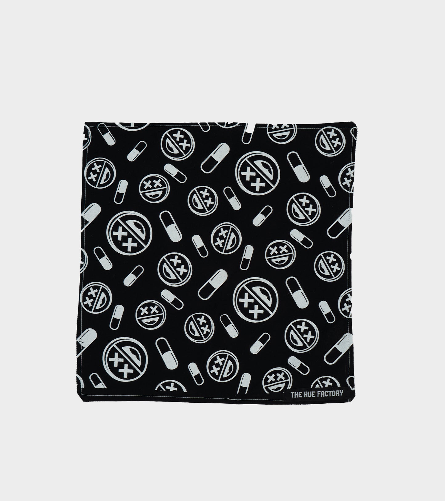 The Hue Hankie - Happy Pills Black/White (B Grade*)