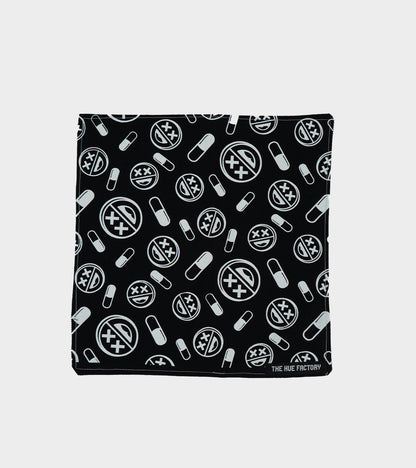 The Hue Hankie - Happy Pills Black/White (B Grade*)