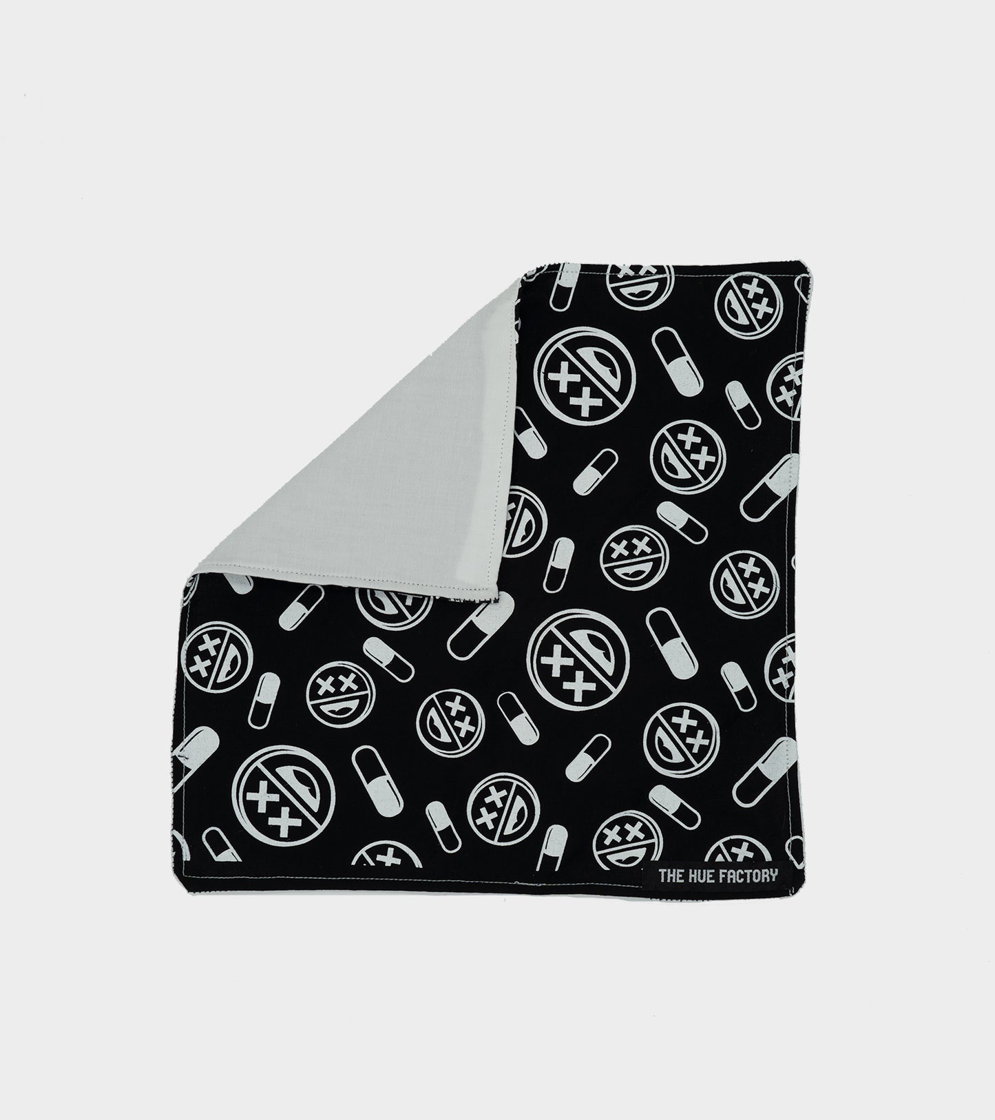 The Hue Hankie - Happy Pills Black/White (B Grade*)
