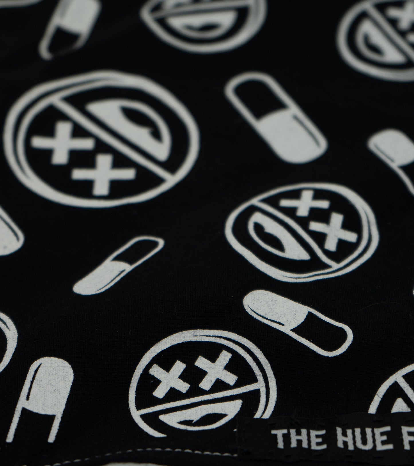 The Hue Hankie - Happy Pills Black/White (B Grade*)