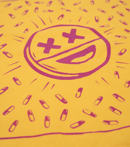The Hue Hankie XL - Happy Pills Yellow/Pink (B Grade*)