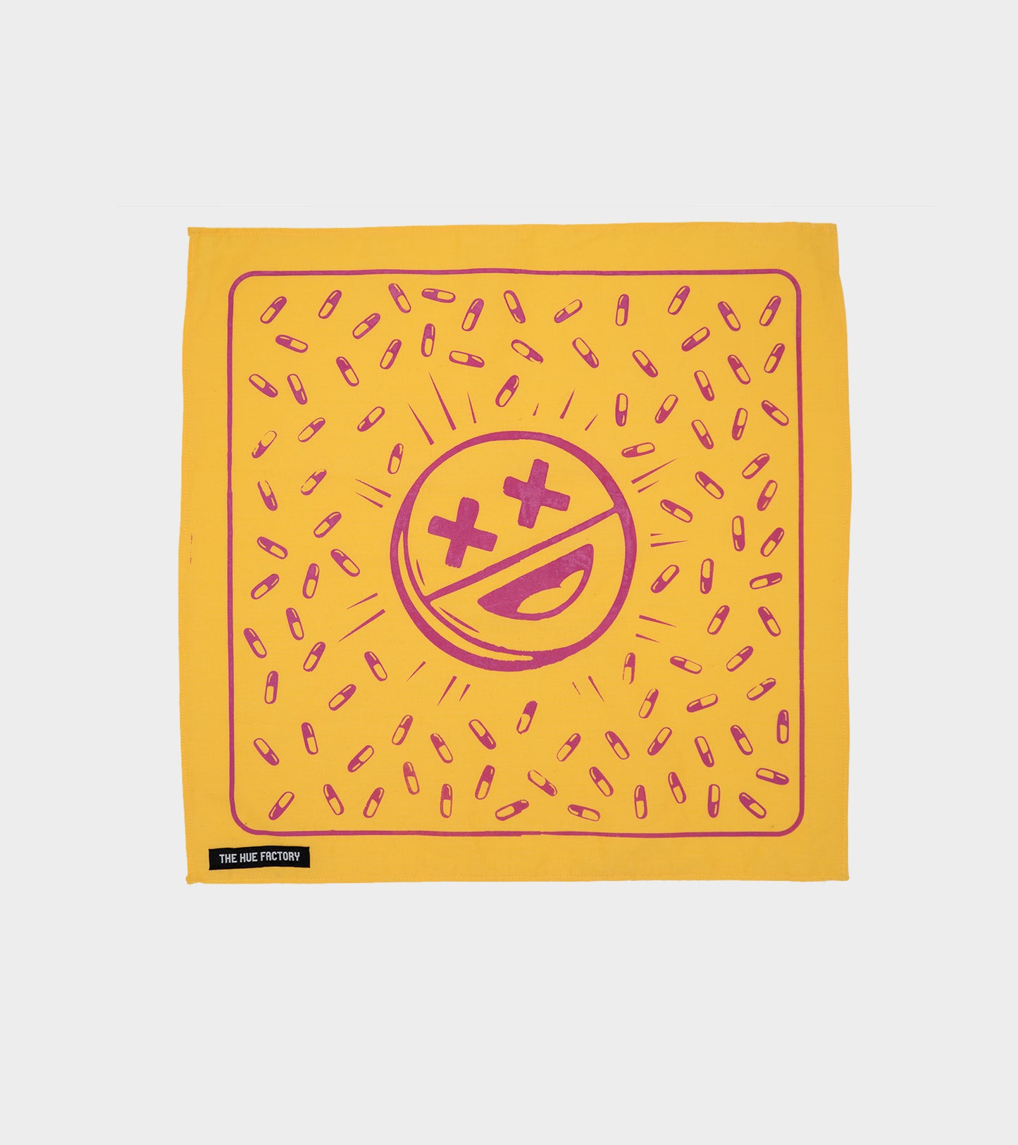 The Hue Hankie XL - Happy Pills Yellow/Pink (B Grade*)