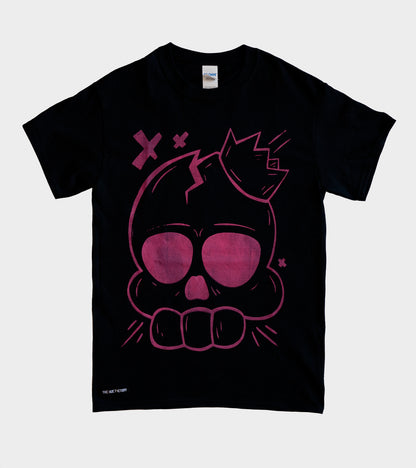 The Tee Shirt - Skull king Black/Hot Pink (B Grade*)