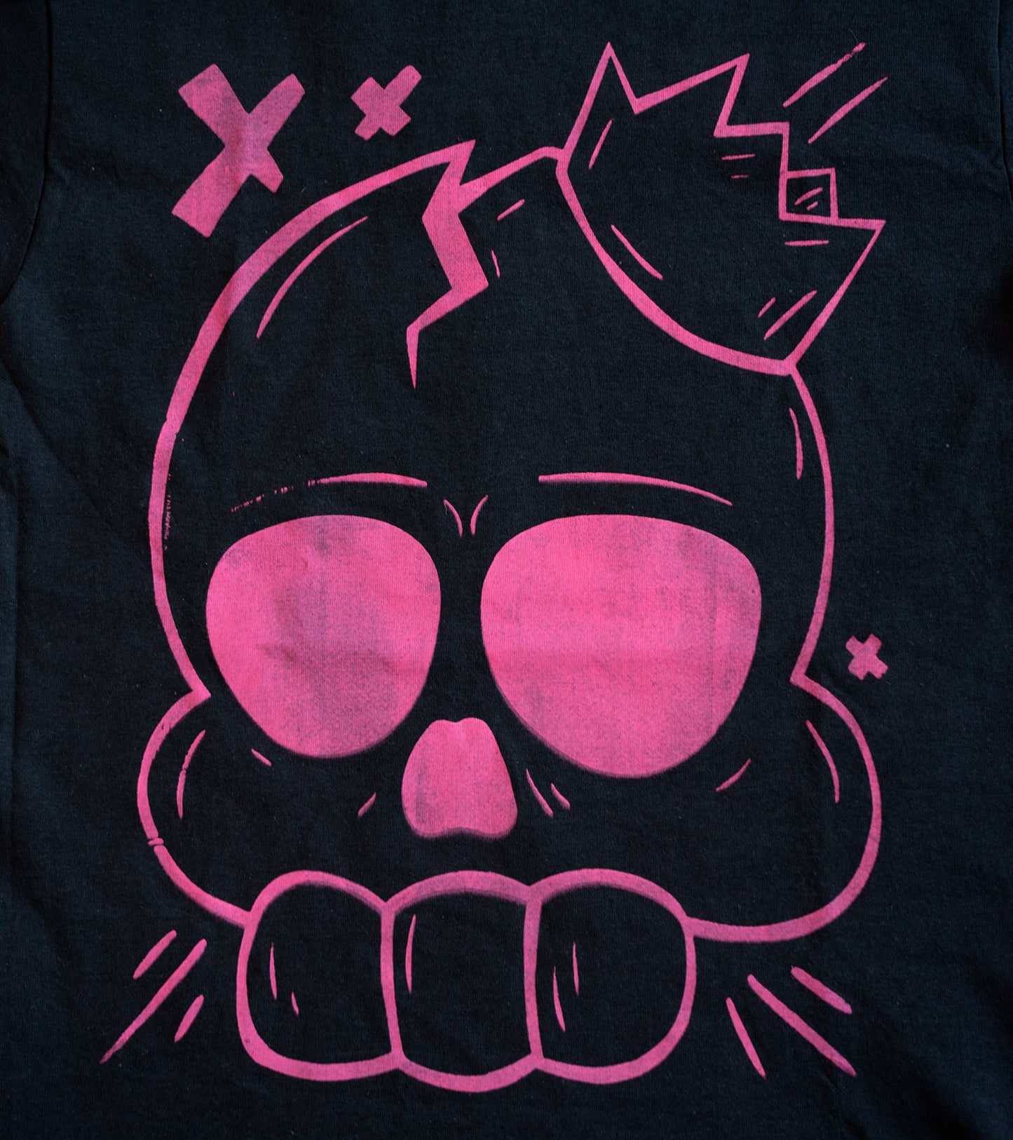 The Tee Shirt - Skull king Black/Hot Pink (B Grade*)