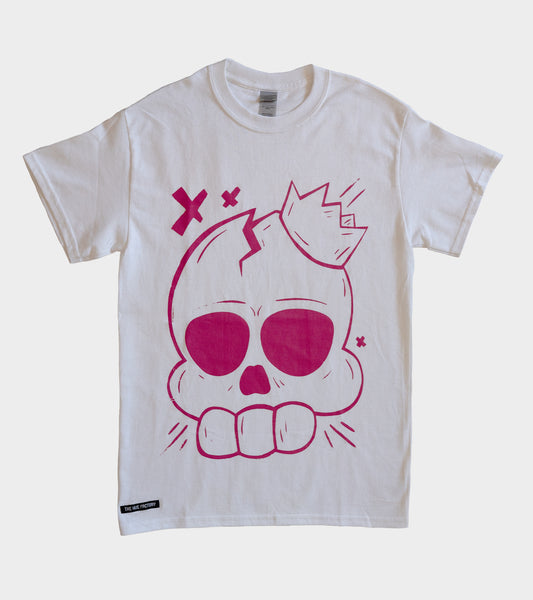 The Tee Shirt - Skull King White/Pink (B Grade*)